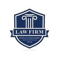 Law firm pillar logo design vector