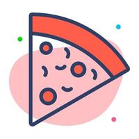 An icon of pizza slice is up for premium use, editable style vector