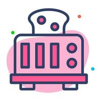 Modern vector design of toaster, toasting machine icon