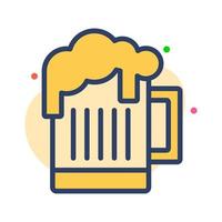 Cheers vector icon in new style, editable design of beer mug