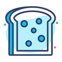 Bread toast vector design in trendy style, easy to use icon