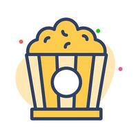 Popcorn vector icon in trendy style, isolated on white background