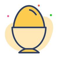 An amazing icon of boiled egg, premium vector design