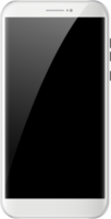 moderno branco touchscreen celular tablet smartphone isolado png