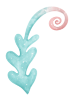 Cute watercolor colourful coral reef cartoon hand painting png