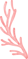 Cute watercolor colourful coral reef cartoon hand painting png