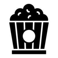 Popcorn vector icon in trendy style, isolated on white background