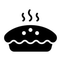 Baked pie cake vector design, editable icon