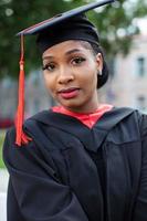 africano americano en graduación sombrero foto