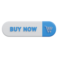 buy now button 3d render, transparent background, click button png