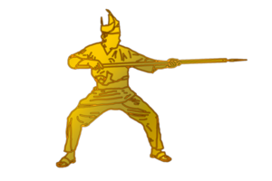 Malaya warrior movement pattern martial art with hold spear png