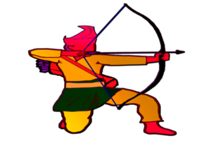 Malay Nusantara archery warrior png