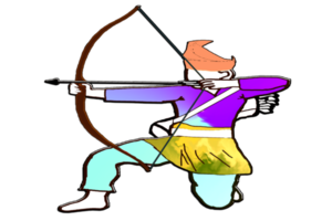 Malay Nusantara archery warrior png