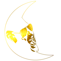 waning crescent moon had react face png