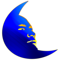 waning crescent moon had react face png