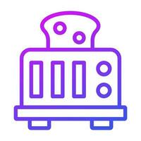 Modern vector design of toaster, toasting machine icon