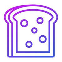 Bread toast vector design in trendy style, easy to use icon