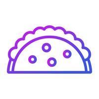 Burrito vector design in trendy style, easy to use icon