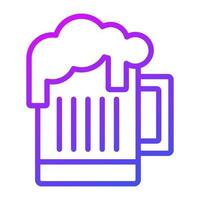 Cheers vector icon in new style, editable design of beer mug