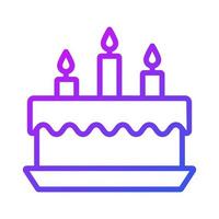 Beautiful vector design of cake with candles, premium icon
