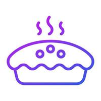 Baked pie cake vector design, editable icon