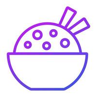 A beautiful design of rice bowl vector icon