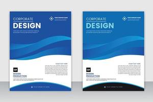 Portfolio geometric design vector set. Minimal brochure layout and modern report business flyers poster template. Abstract blue liquid graphic gradient circle shape on cover book presentation