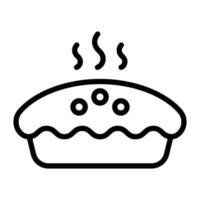 Baked pie cake vector design, editable icon