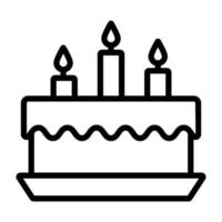 Beautiful vector design of cake with candles, premium icon