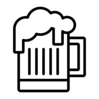 Cheers vector icon in new style, editable design of beer mug