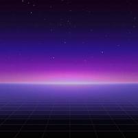 Synthwave Retro Landscape in 80's Style. Graphic For Retro Wave Music. Album Cover vector