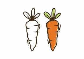 Illustration design of orange carrot vector