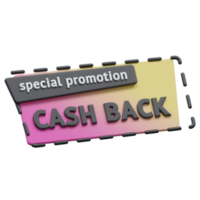 especial promoción efectivo espalda 3d prestar, transparente fondo, efectivo espalda Insignia png