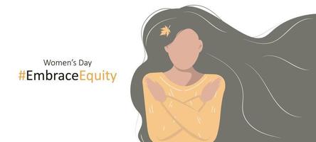 Women's Day of Justice. In translucent gentle tones. EmbraceEquity vector