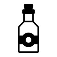 moderno y de moda estilo vector de vino botellas, editable icono