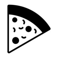 An icon of pizza slice is up for premium use, editable style vector