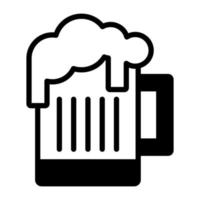 Cheers vector icon in new style, editable design of beer mug