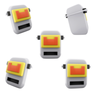 3d rendering welding mask icon set. 3d render personal protective equipment used when performing certain types of welding, to protect the eyes different positions icon set. png