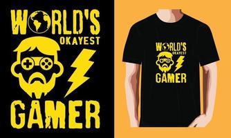 world's okayest gamer vector