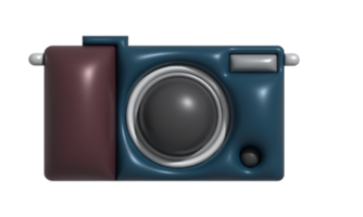 Compact digital camera 3d render illustration png