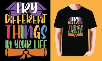 try different things in your life vector