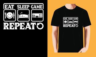 eat sleep game repeat vector