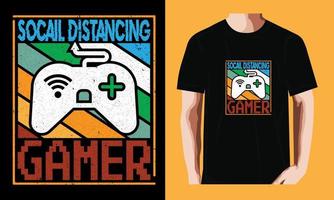 social distancing gamer vector