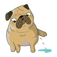 fofa pug engraçado cachorro png