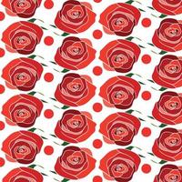 seamless pattern of roses vector