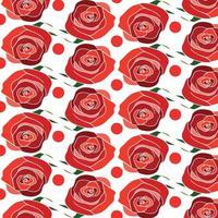 seamless pattern of roses vector