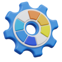 Couleur réglage 3d le rendu, transparent arrière-plan, conception et développement png