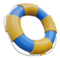 life saver 3d rendering, transparent backgorund, design and development png