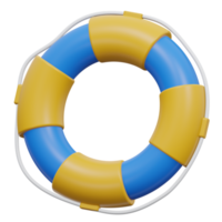 life saver 3d rendering, transparent backgorund, design and development png