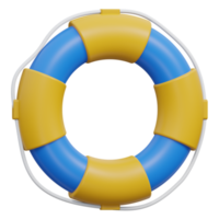 life saver 3d rendering, transparent backgorund, design and development png